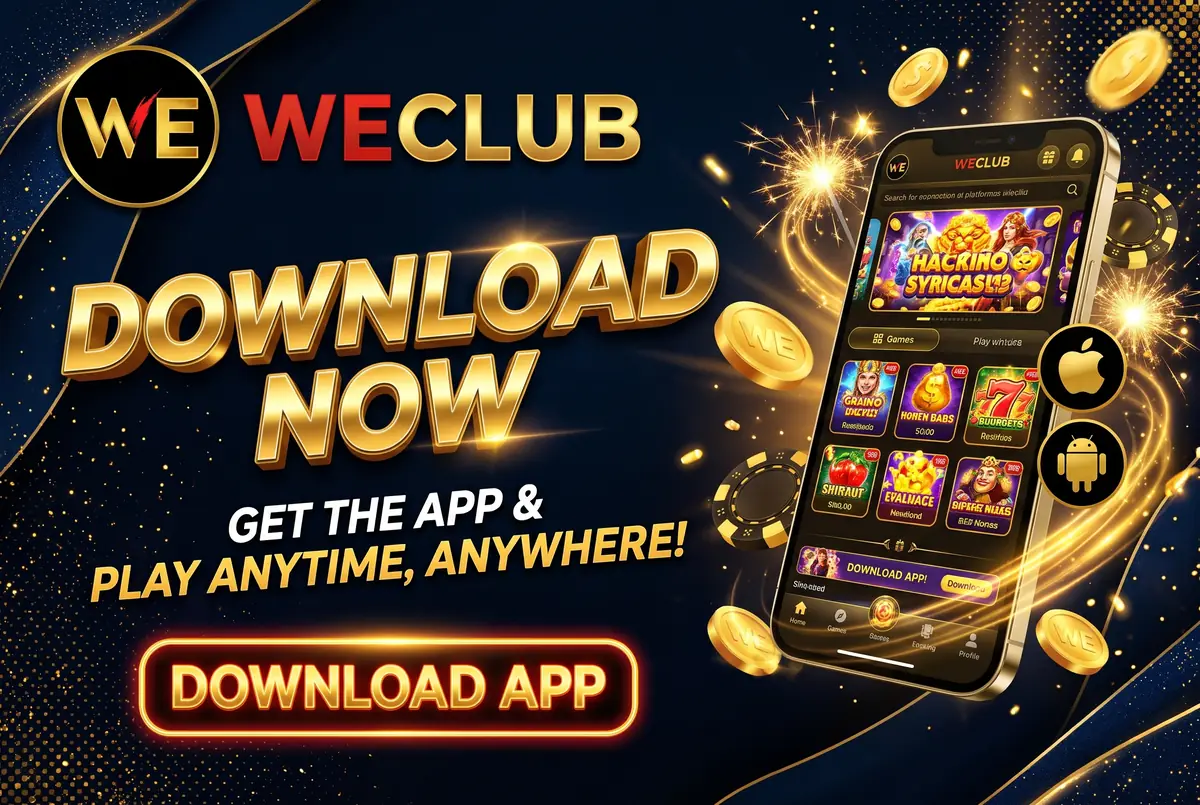 WeClub app download banner for Android and iPhone